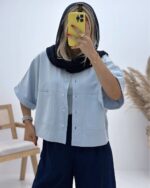 شومیز لینن باکسی خنک - Image 5