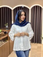 شومیز لینن دو‌نخ کادین - Image 2