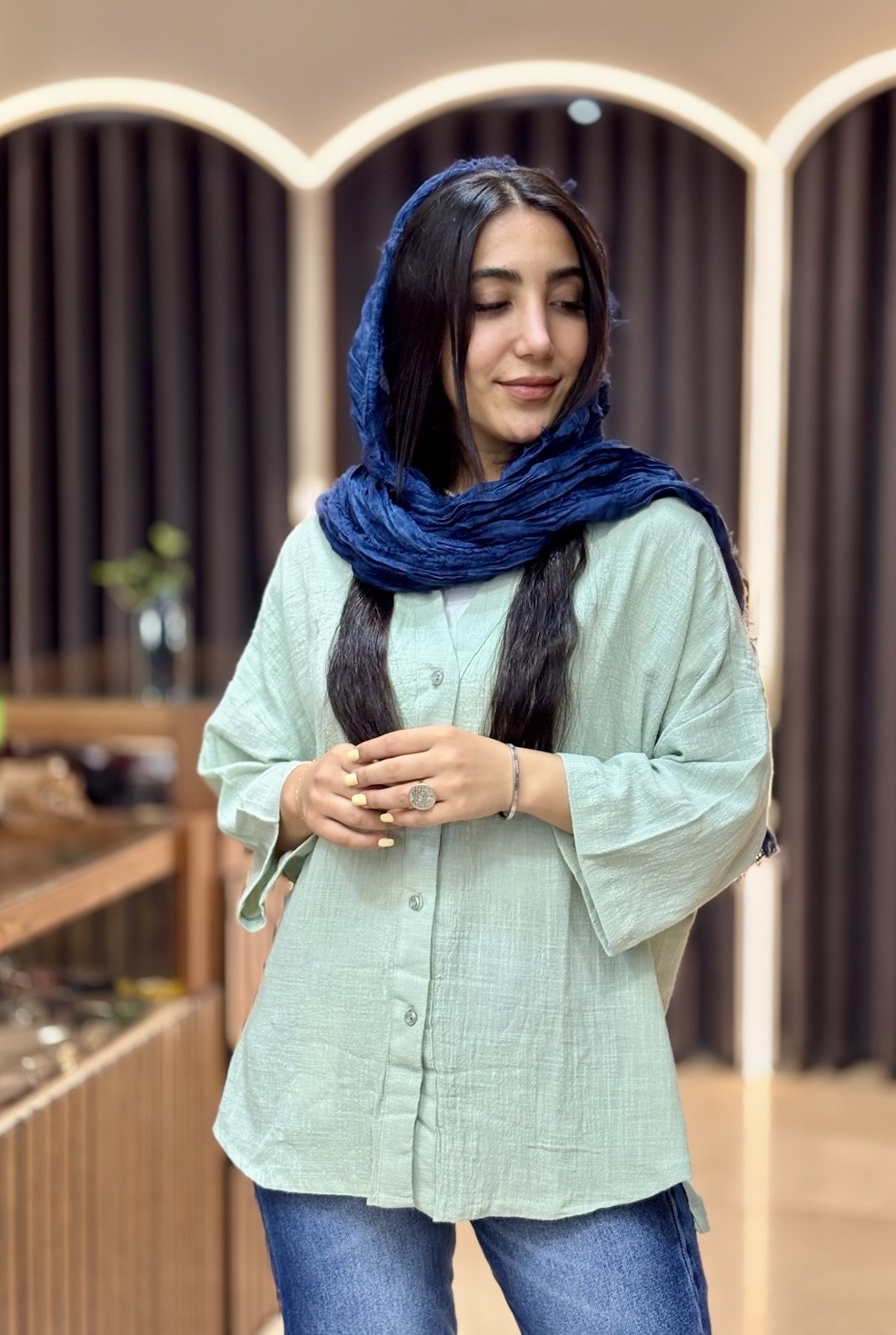 IMG_6022 شومیز لینن دونخ کادین - Image 1