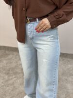 شلوار نیم بگ‌ جین آبی یخی ام کی - Image 5