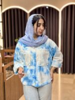 شومیز لینن آبرنگی - Image 3