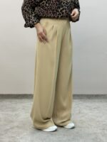 شلوار بگ کرپ پارچه ای پلین - Image 9