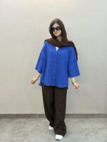 شومیز لینن دو نخ کادین کد ۶۰۰ - Image 4