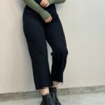 خرید شلوار جین واید مشکی آمسو