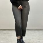 شلوار واید جین ذغالی تینت آمسو