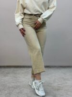 شلوار واید جین کرم رنگ آمسو - Image 2