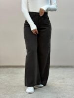 شلوار سیلک قهوه ای شست جین