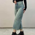 شلوار جین واید لگ روشن8178