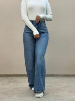 شلوار جین فولبگ آبی روشن6219 - Image 8