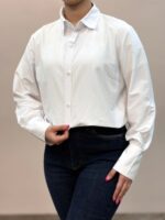 شومیز سفید کتان پنبه 1708 - Image 4