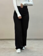 شلوار جین نیم بگ مشکی 9548