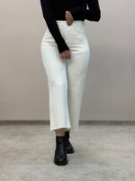 شلوار وایدکات سفید 4078