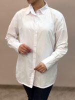 شومیز سفید کتان پنبه 1708 - Image 9