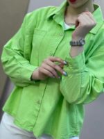 شومیز لینن باکسی 166 هیرو - Image 5