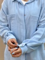 شومیز  دبل فیس قواره دار تابستانه تورال 5453 - Image 2
