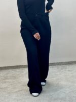 شلوار جین نیم بگ مشکی سایز بزرگ 9416 ویتا - Image 3