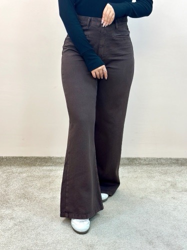 IMG_9748 شلوار جین فلربگ قهوه ای 3935 امسو - Image 1