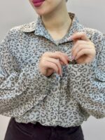 شومیز پری شیشه ای پلنگی 697کادین - Image 5
