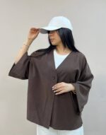 کت تک دکمه سیلک 707کادین - Image 4
