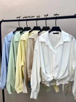 شومیز سیلک گره ای 5962 تورال - Image 8