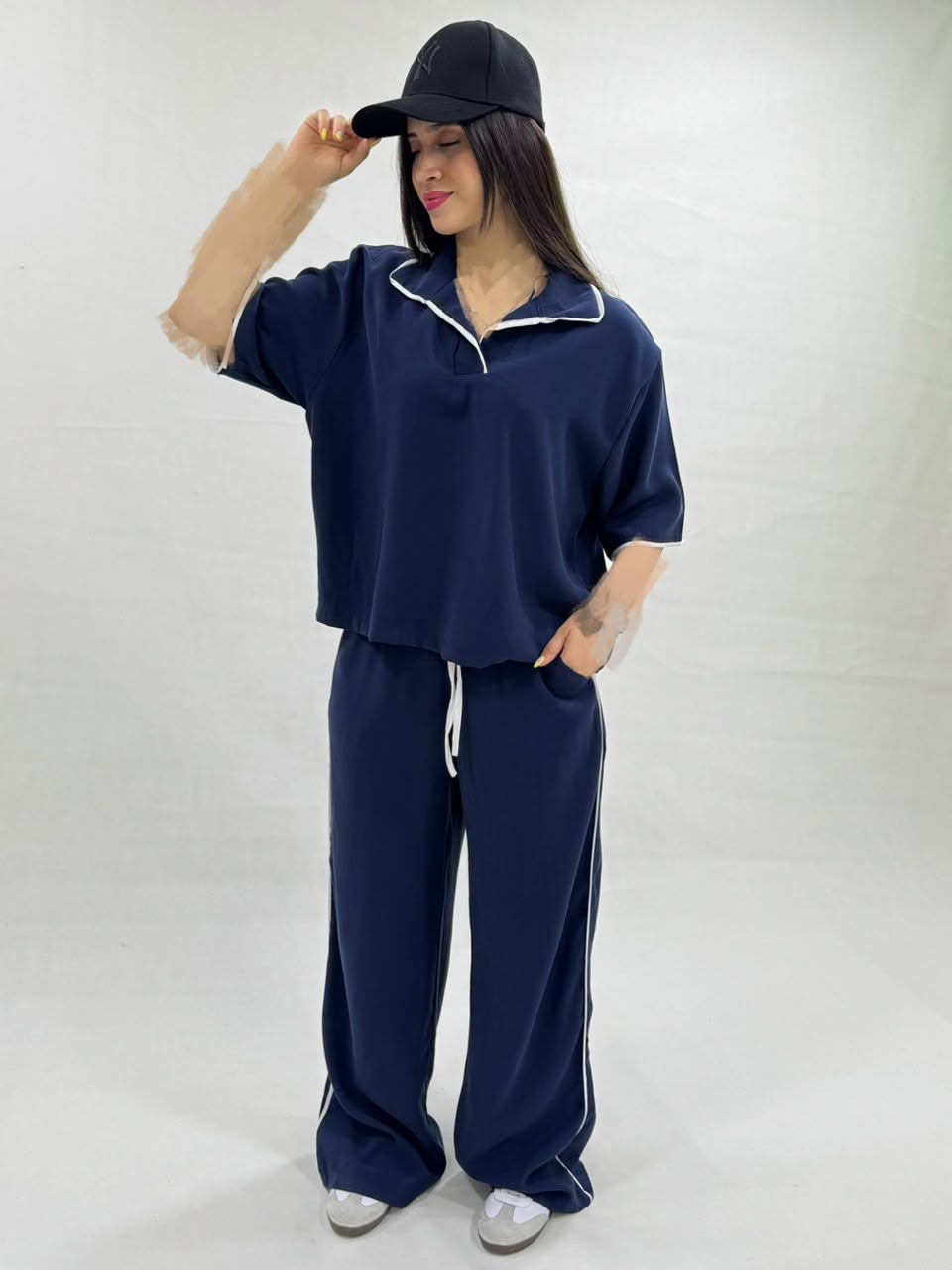 Striped silk set خرید ست سیلک خطدار هلیوس