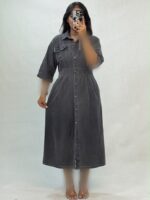 پیراهن ماکسی جین 5187 پیک - Image 5